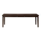 Table à manger moderne extensible en chêne blanc et expresso — 6 à 8 places