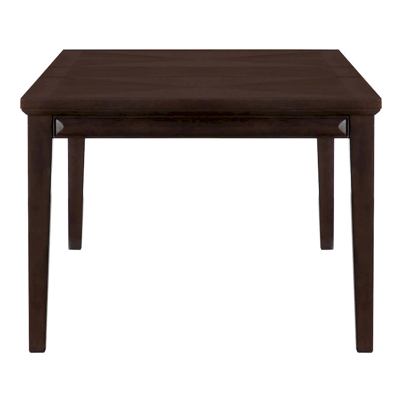 Table à manger moderne extensible en chêne blanc et expresso — 6 à 8 places